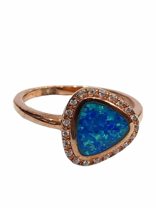 One Jewellery Damen Ring mit Steinen aus Silber Vergoldet