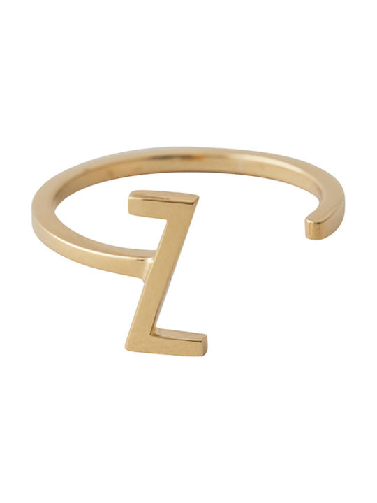 Design Letters ''z'' Γυναικείο Δαχτυλίδι από Ασήμι Επιχρυσωμένο