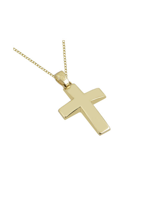 Gold Kreuz 14K mit Kette