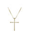 Damen Gold Kreuz 18K mit Kette