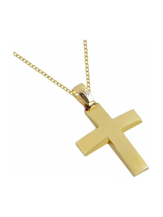 Gold Kreuz 14K mit Kette