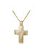 Damen Gold Kreuz 14K mit Kette