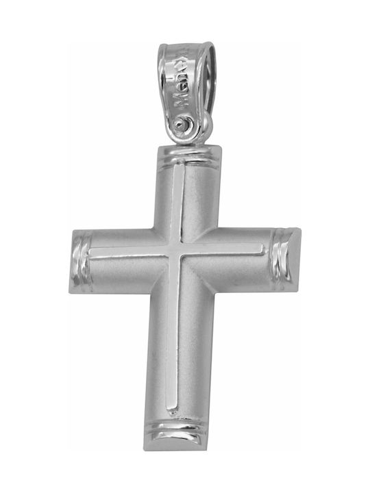 Weißgold Kreuz 14K