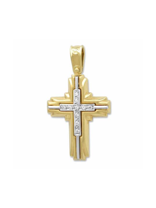 Damen Gold Kreuz 14K