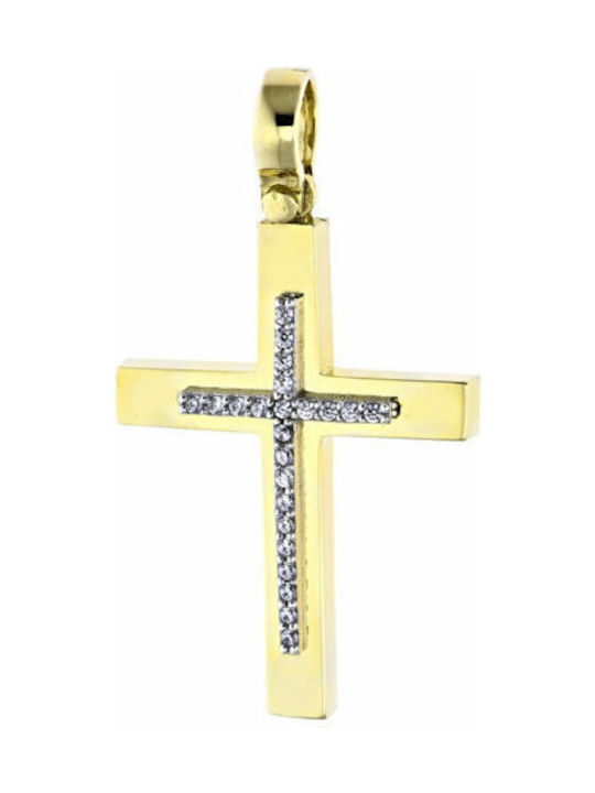 Damen Gold Kreuz 14K