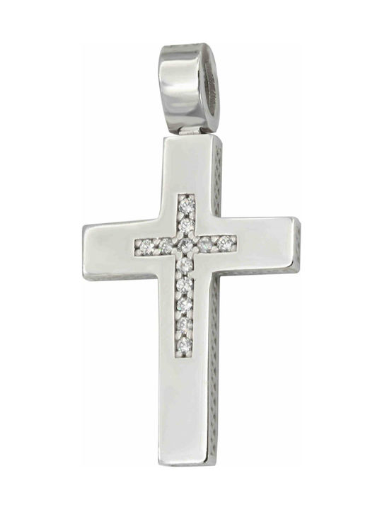 White Gold Cross 14K