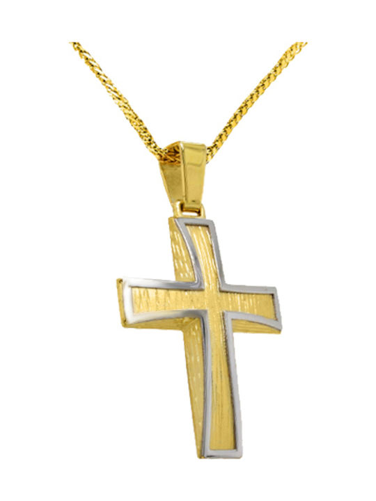 Men's Gold Cross 14K with Chain