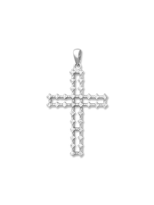 Women's White Gold Cross 14K