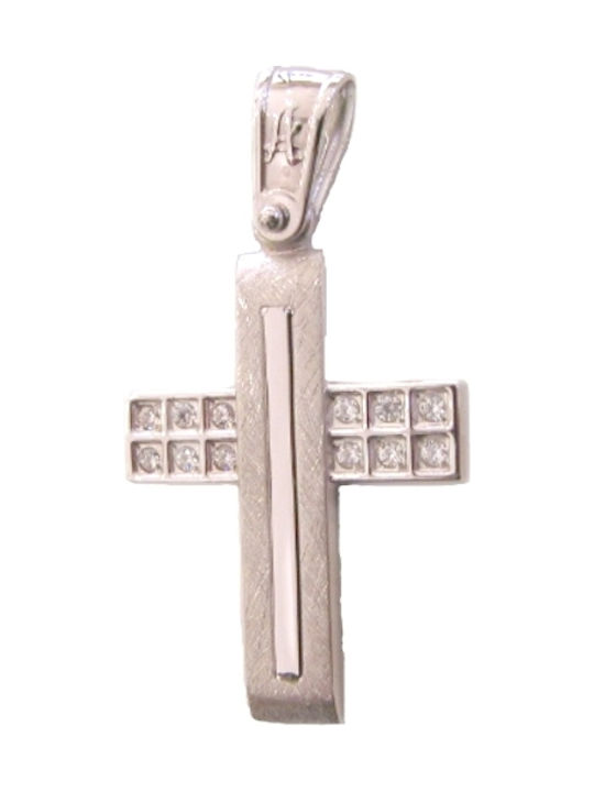 White Gold Cross 14K