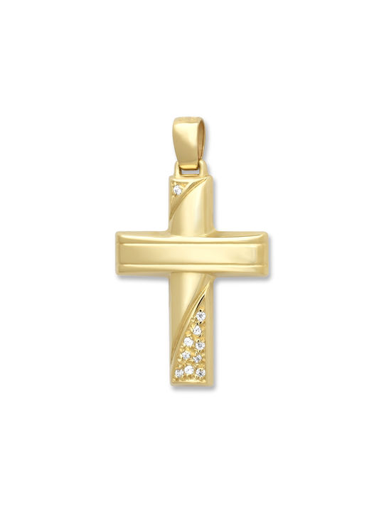 Women's Gold Cross 14K Double Sided