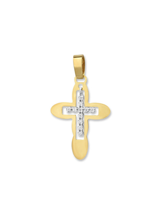 Damen Gold Kreuz 14K