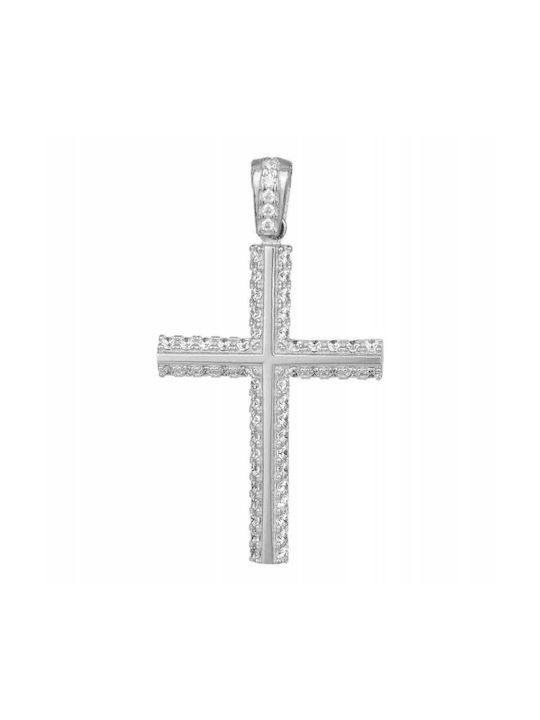 Women's White Gold Cross 9K