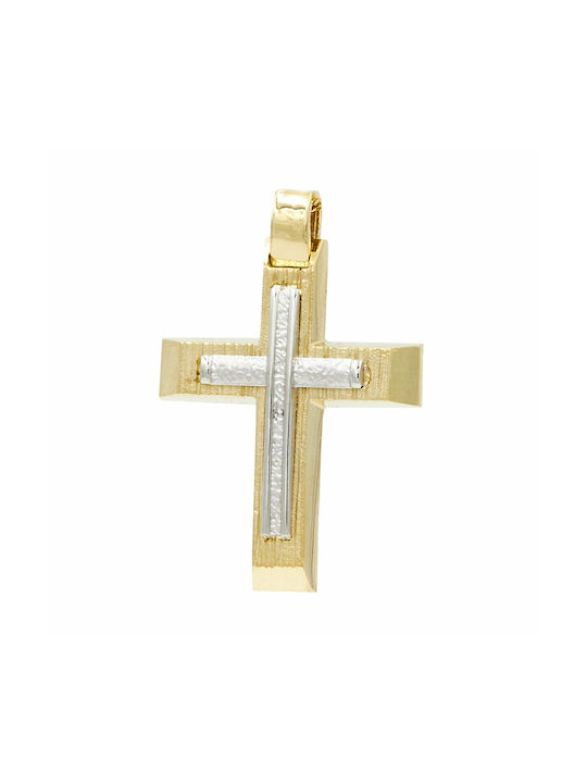 Herren Gold Kreuz 14K