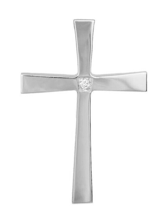 Women's White Gold Cross 14K