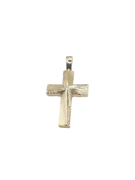 Damen Gold Kreuz 14K