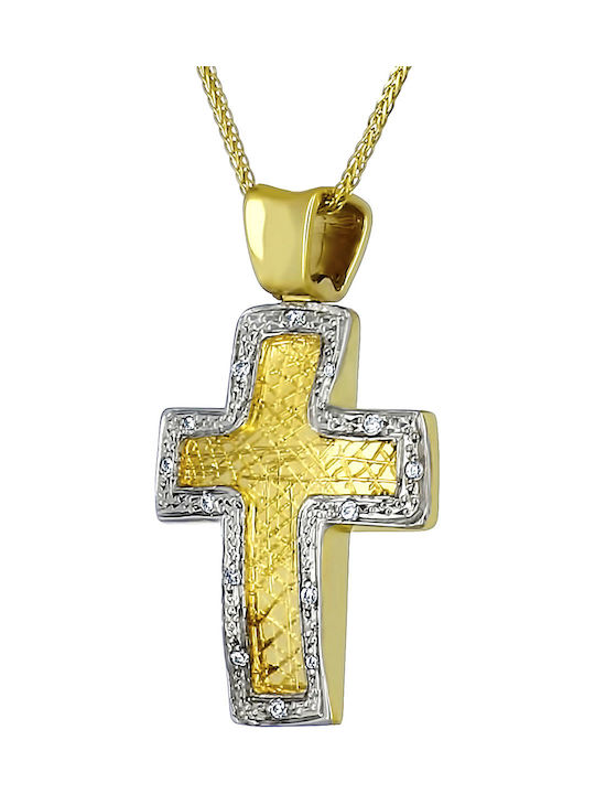 Damen Gold Kreuz 14K