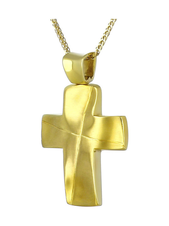 Herren Gold Kreuz 14K