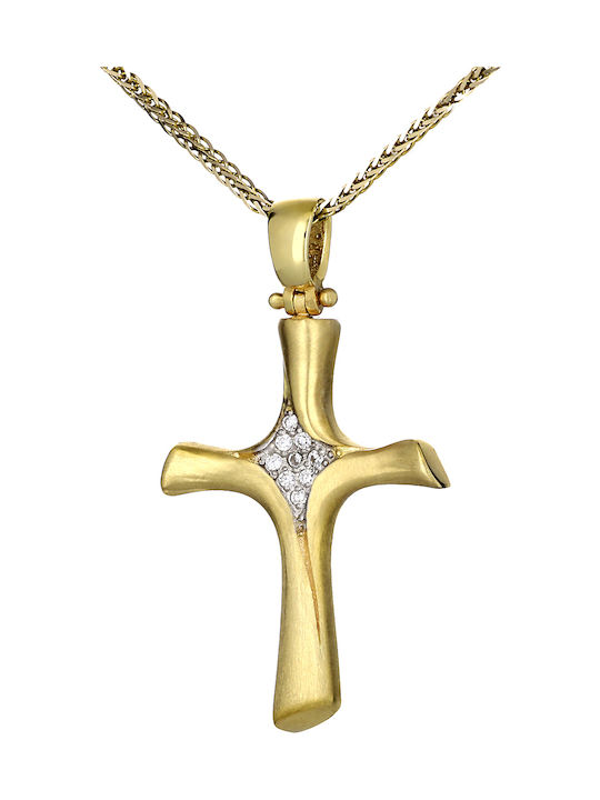 Damen Gold Kreuz 14K