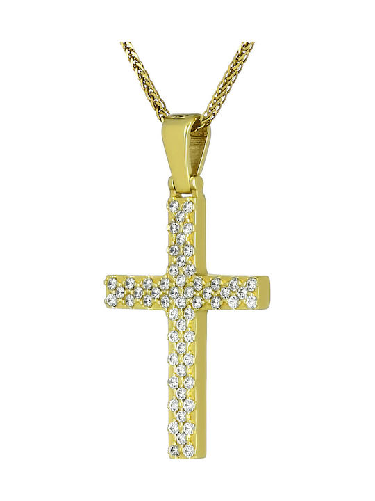 Damen Gold Kreuz 14K