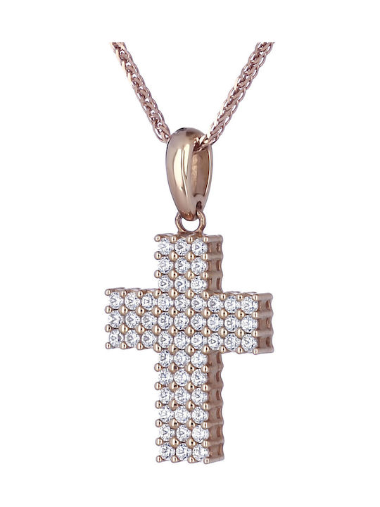 Damen Roségold Kreuz 18K