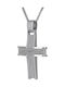 Men's White Gold Cross 14K