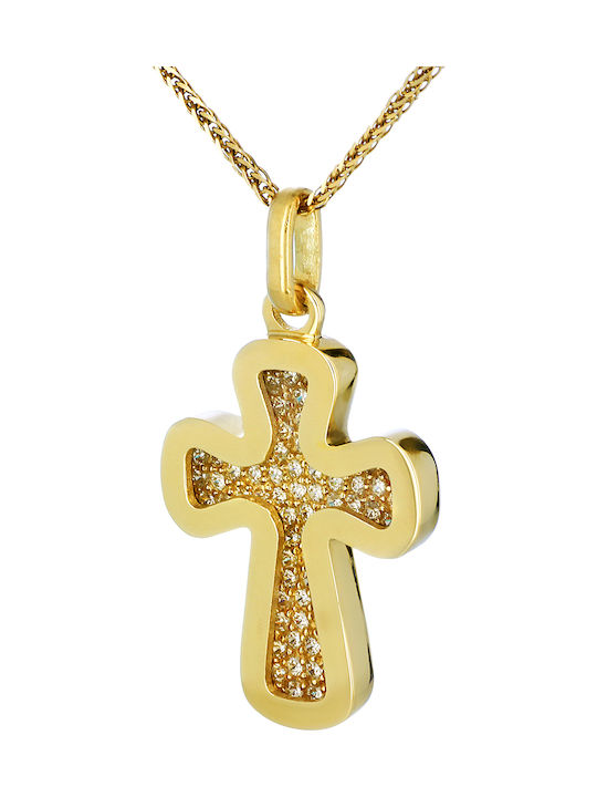 Damen Gold Kreuz 14K