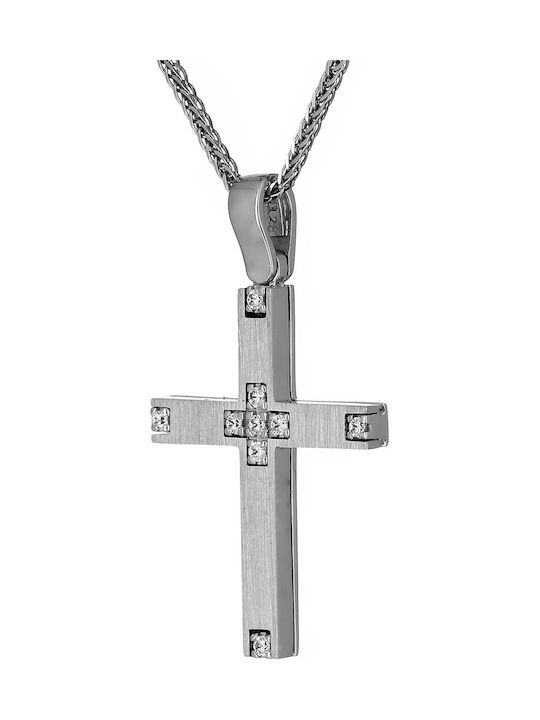 Women's White Gold Cross 14K