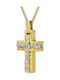 Herren Gold Kreuz 14K