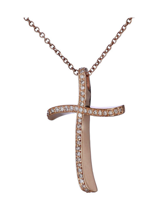 Roségold Kreuz 18K