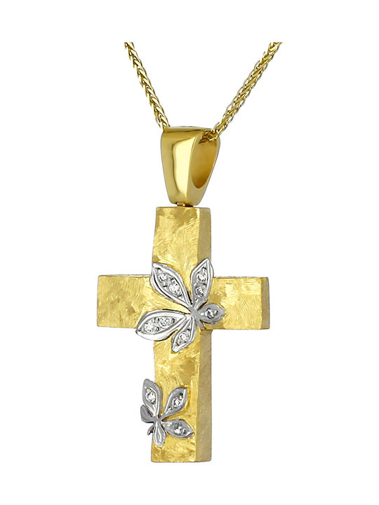 Femeiesc Aur Cruce 14K