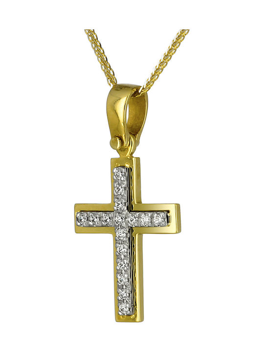 Femeiesc Aur Cruce 14K