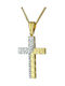 Damen Gold Kreuz 14K