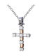 White Gold Cross 18K