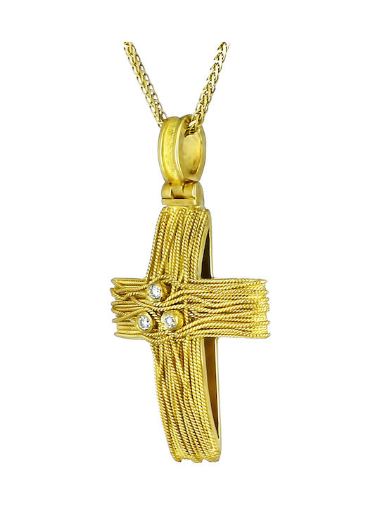 Damen Gold Kreuz 18K