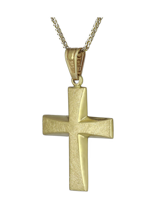 Herren Gold Kreuz 14K