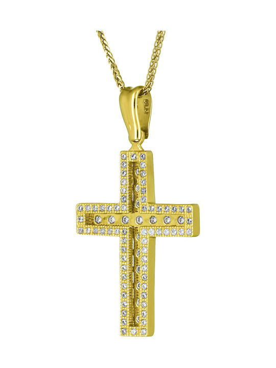 Femeiesc Aur Cruce 14K