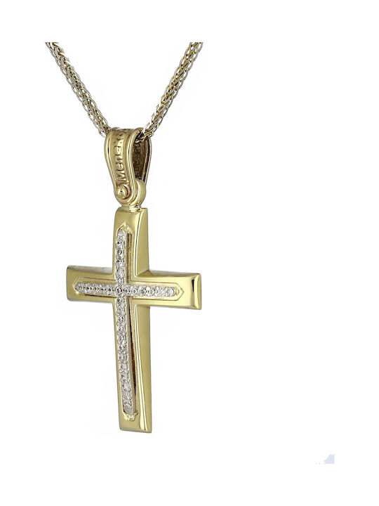 Damen Gold Kreuz 14K