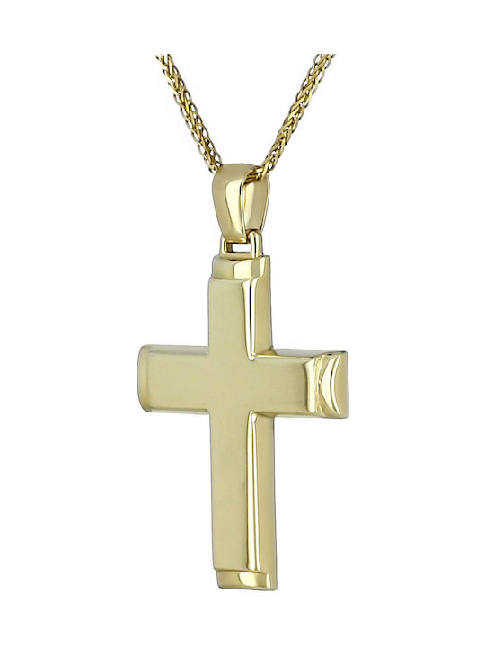 Herren Gold Kreuz 14K