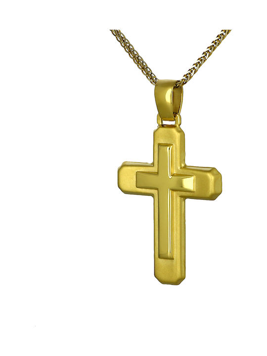 Herren Gold Kreuz 14K