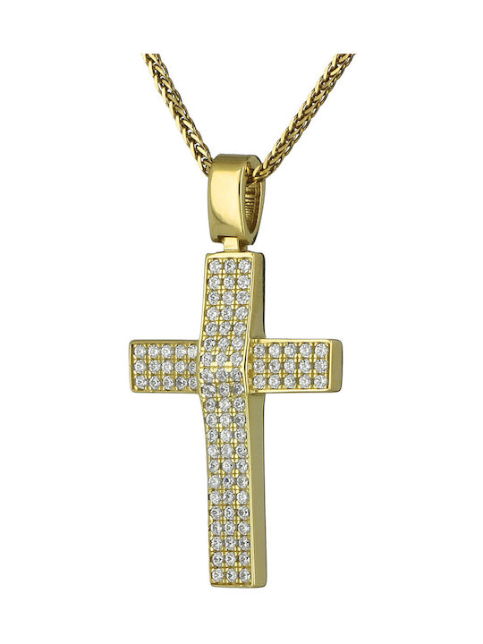 Damen Gold Kreuz 14K