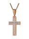 Women's Rose Gold Cross 14K