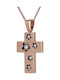 Damen Roségold Kreuz 14K