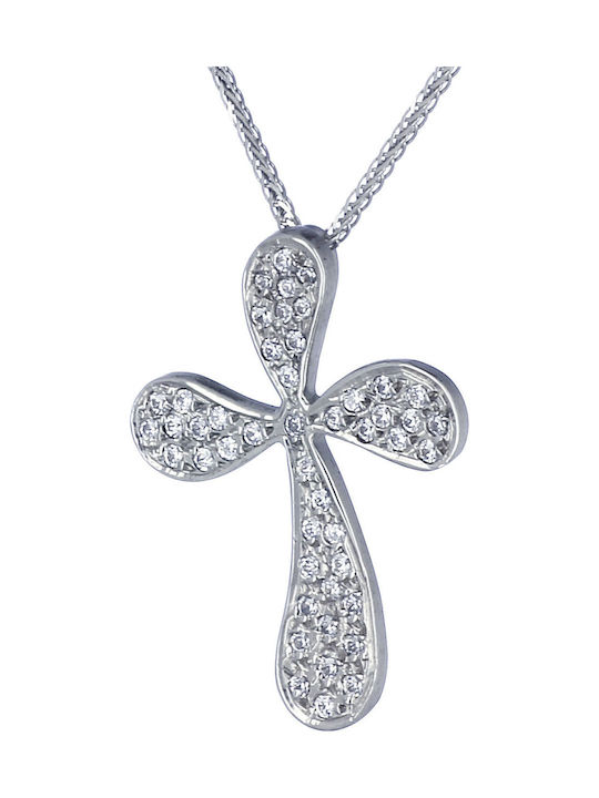 Women's White Gold Cross 14K