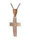 Women's Rose Gold Cross 14K