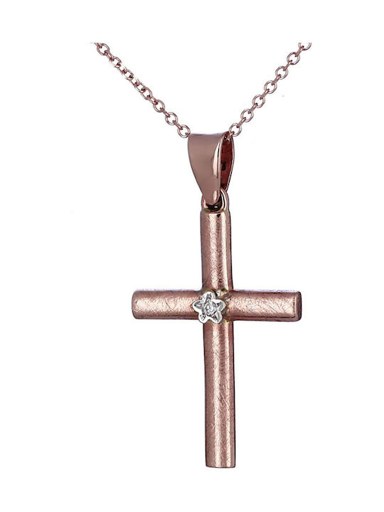 Roségold Kreuz 14K