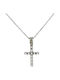 White Gold Cross 18K