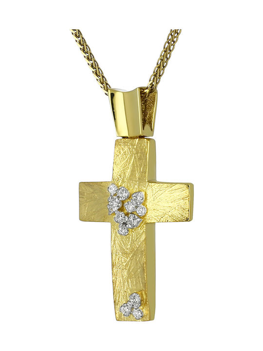 Femeiesc Aur Cruce 14K