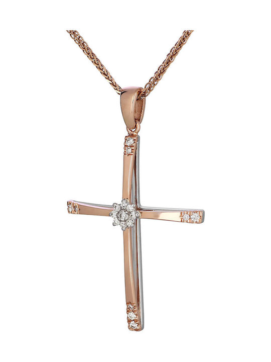 Roségold Kreuz 18K