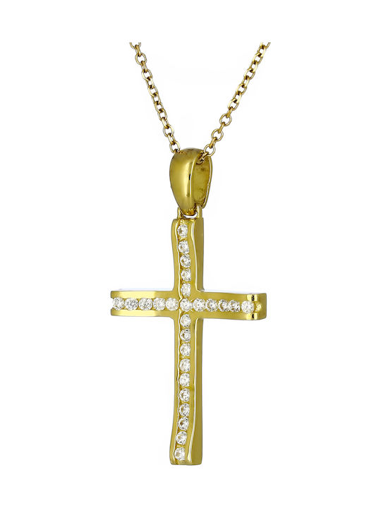 Damen Gold Kreuz 14K