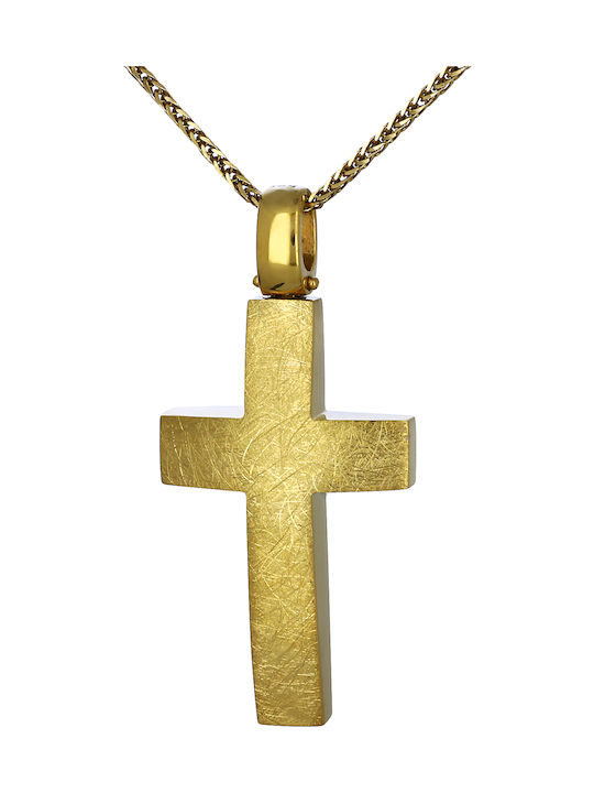 Herren Gold Kreuz 14K